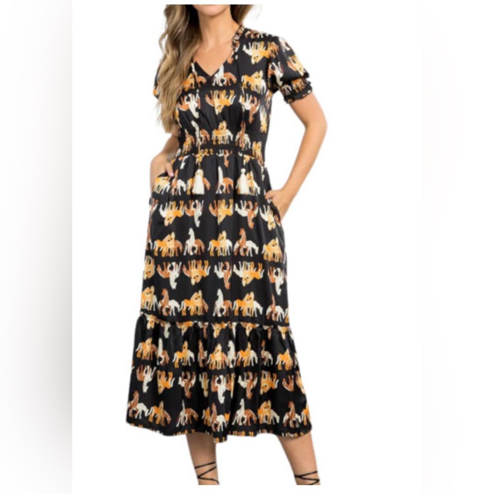 Adorable horse print dress thml!